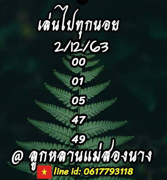 แนวทางหวยฮานอย 2/12/63 ชุดที่10