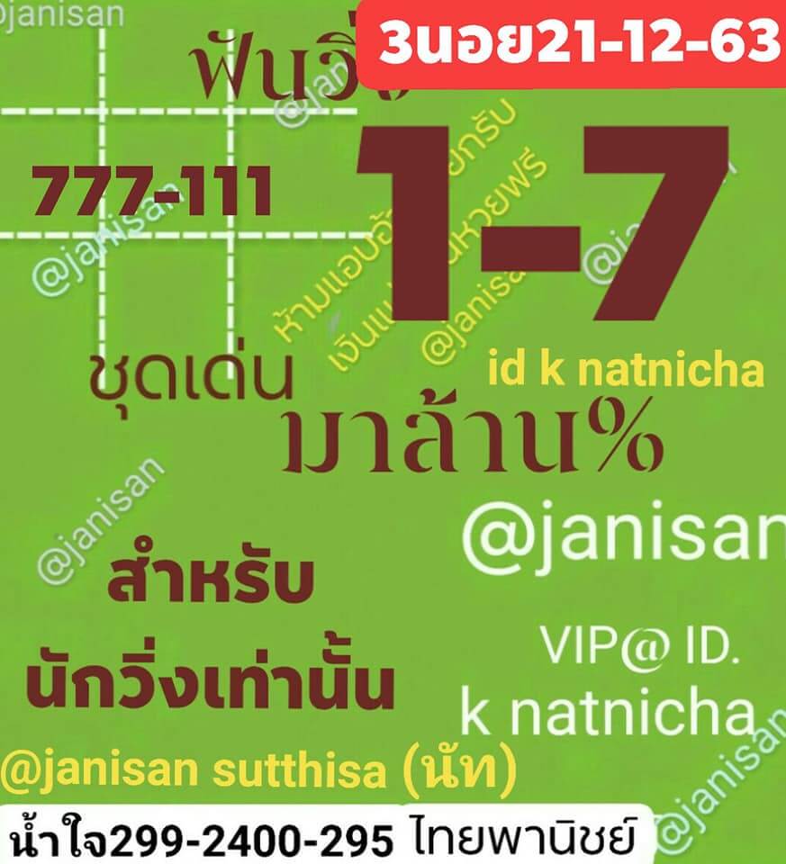 แนวทางหวยฮานอย 21/12/63 ชุดที่ 8