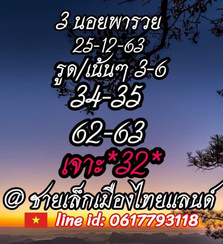 แนวทางหวยฮานอย 25/12/63 ชุดที่2