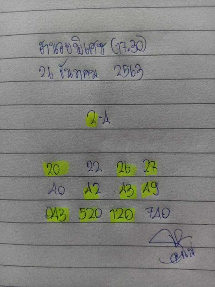 แนวทางหวยฮานอย 26/12/63 ชุดที่10