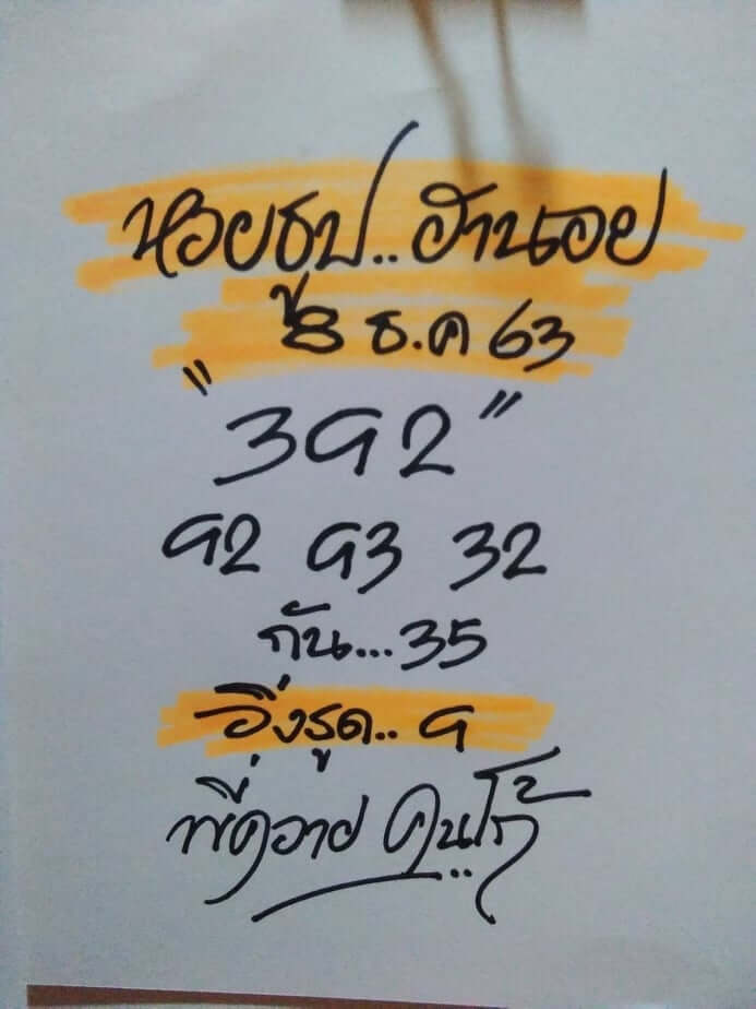 แนวทางหวยฮานอย 8/12/63 ชุดที่10