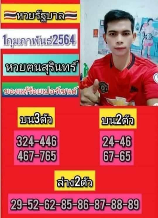 หวยคนสุรินทร์ 1/2/64