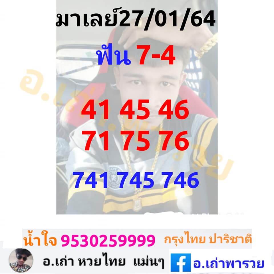 หวยมาเลย์วันนี้ 27/1/64 ชุดที่2