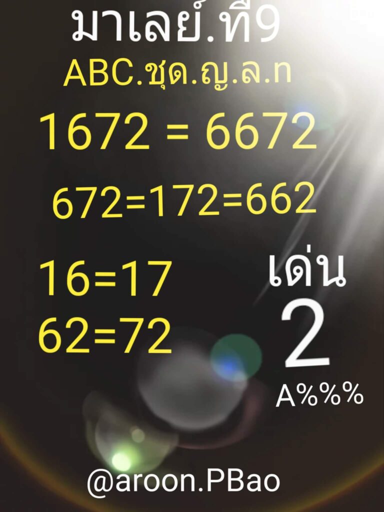 หวยมาเลย์วันนี้ 9/1/64 ชุดที่5