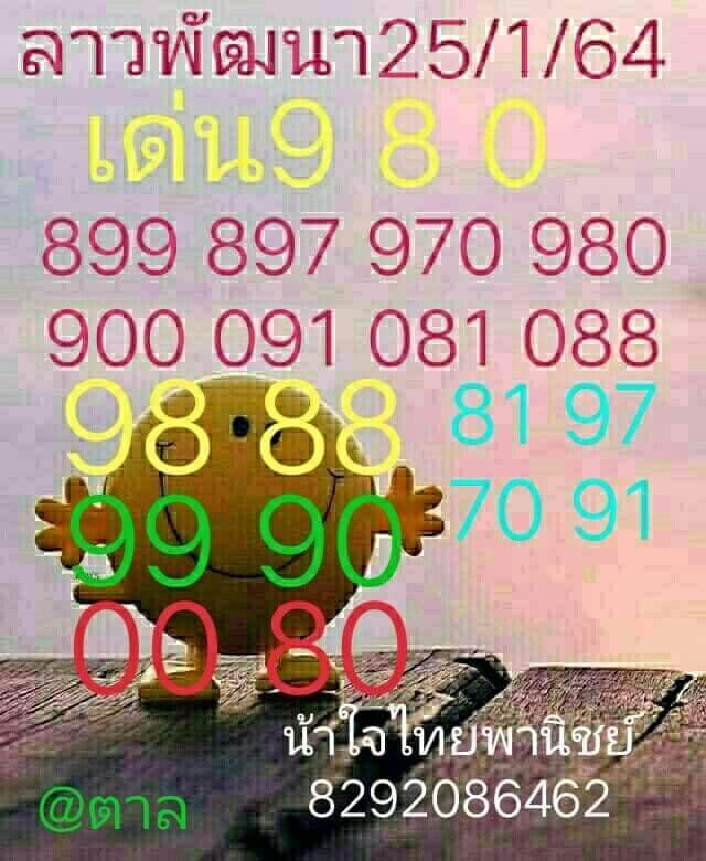 หวยลาววันนี้ 25/1/64 ชุดที่7