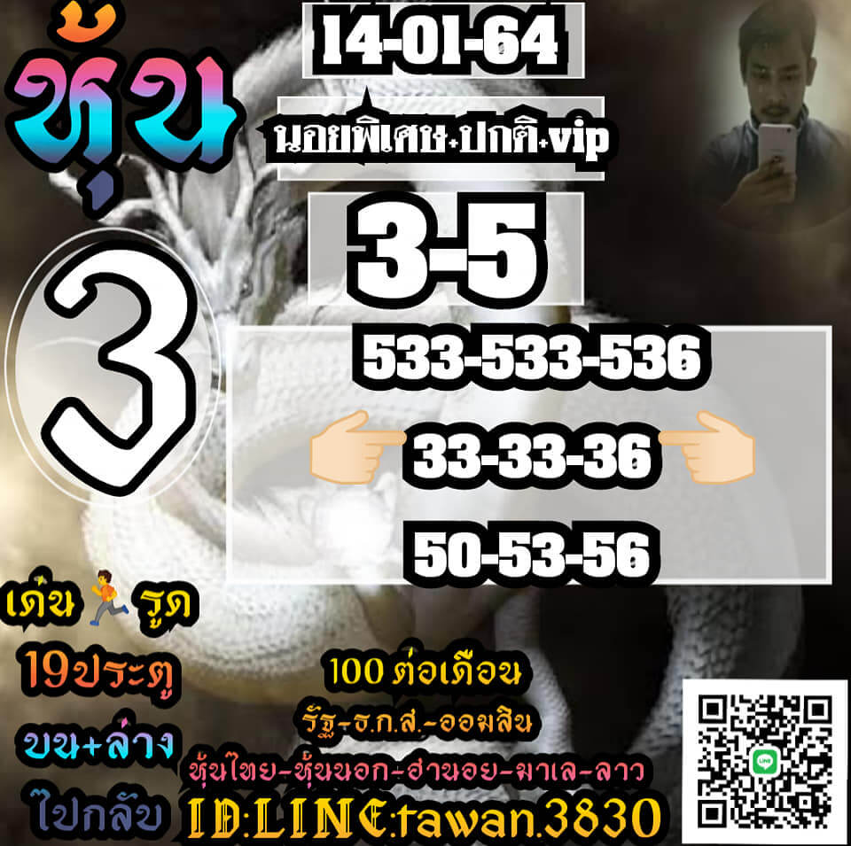 หวยฮานอยวันนี้ 14/1/64 ชุดที่15