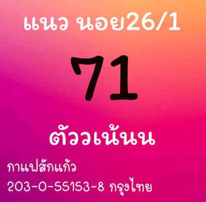 หวยฮานอยวันนี้ 26/1/64 ชุดที่11