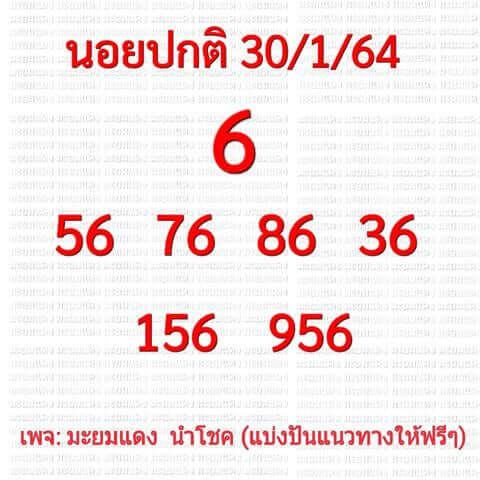 หวยฮานอยวันนี้ 30/1/64 ชุดที่3