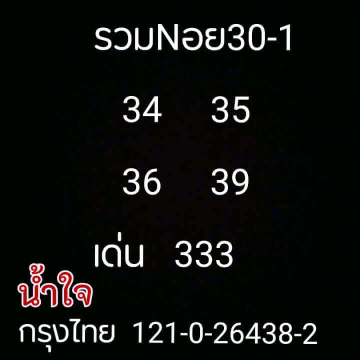 หวยฮานอยวันนี้ 30/1/64 ชุดที่9