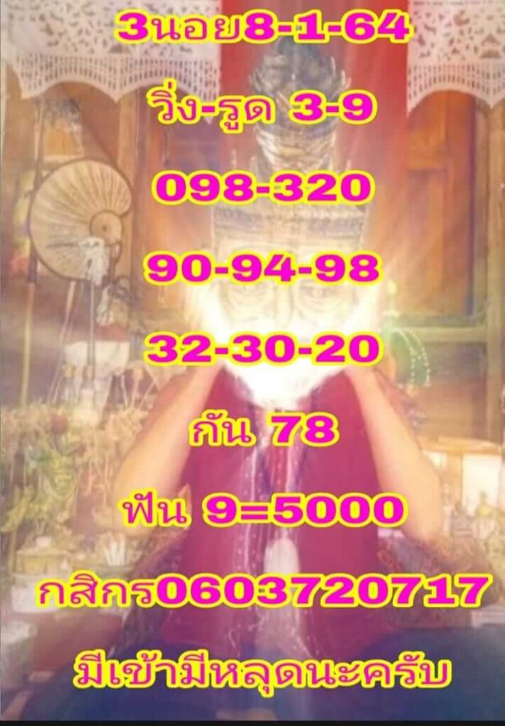 หวยฮานอยวันนี้ 8/1/64 ชุดที่15