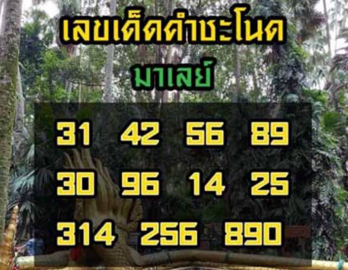 แนวทางหวยมาเลย์ 20/1/64 ชุดที่10