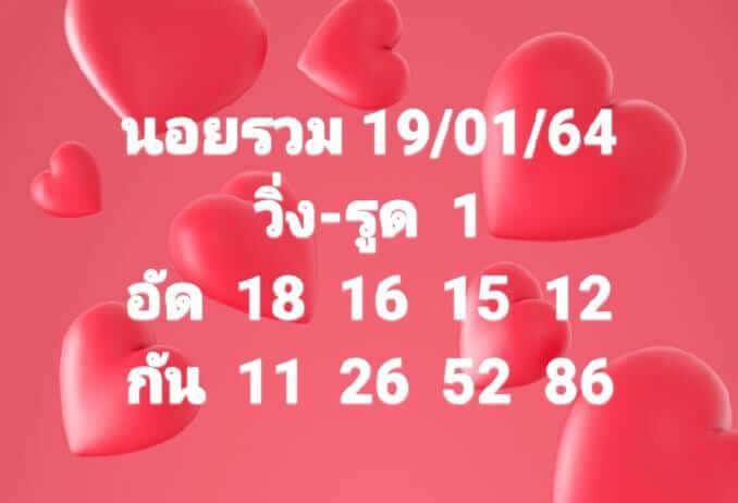 แนวทางหวยฮานอย 19/1/64 ชุดที่1