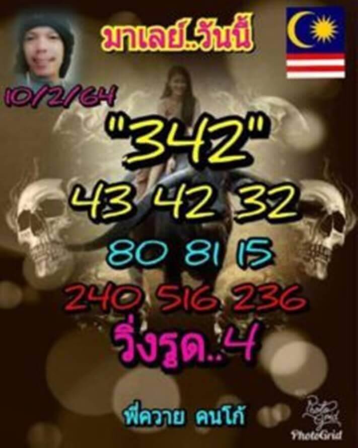 หวยมาเลย์วันนี้ 16/2/64 ชุดที่12