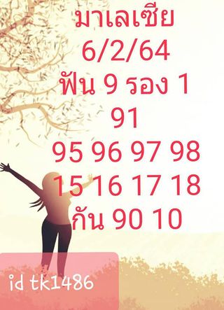 หวยมาเลย์วันนี้ 6/2/64 ชุดที่15