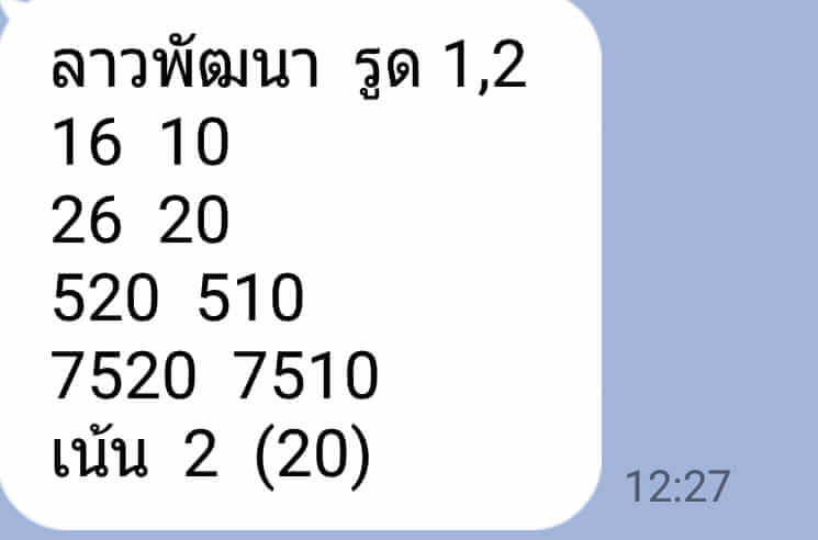 หวยลาววันนี้ 15/2/64 ชุดที่5