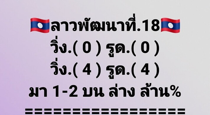 หวยลาววันนี้ 18/2/64 ชุดที่3