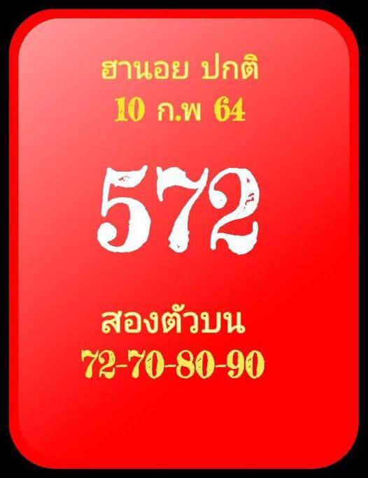 หวยฮานอยวันนี้ 10/2/64 ชุดที่6