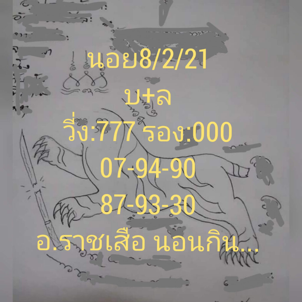 หวยฮานอยวันนี้ 8/2/64 ชุดที่1