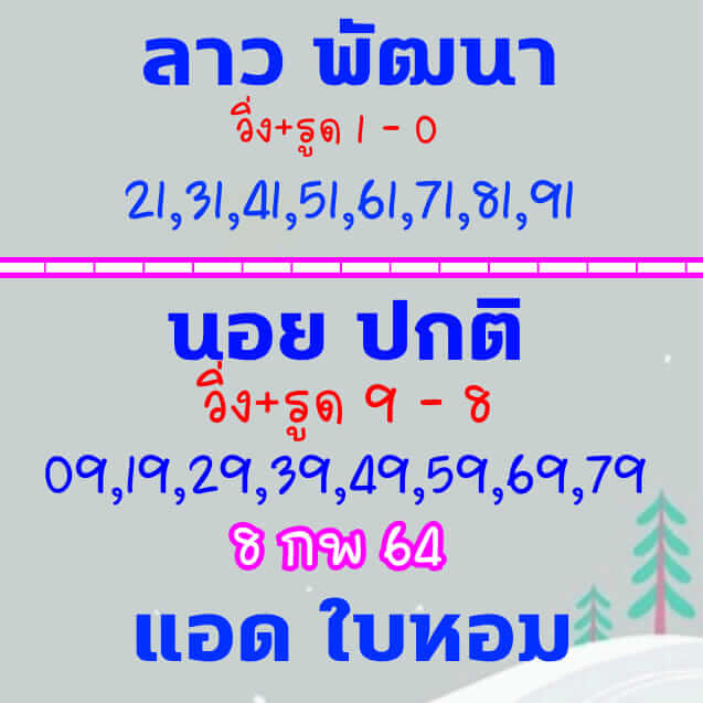 หวยฮานอยวันนี้ 8/2/64 ชุดที่4