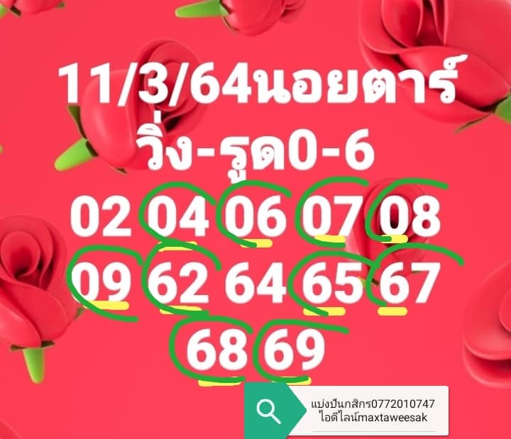 แนวทางหวยฮานอย 11/3/64 ชุดที่8