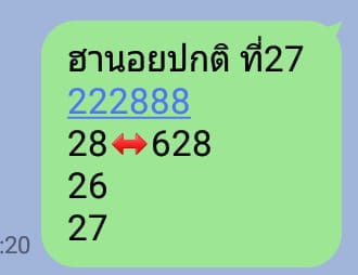 แนวทางหวยฮานอย 27/3/64 ชุดที่6