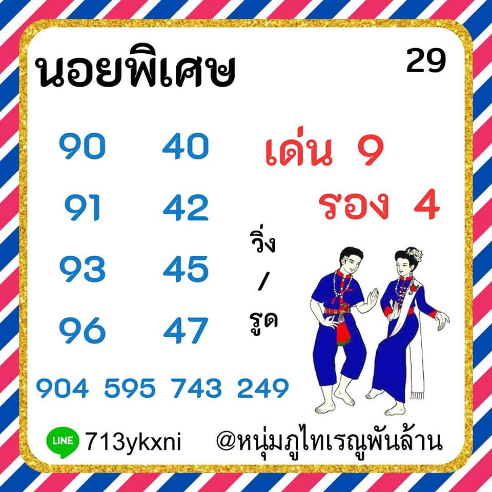 แนวทางหวยฮานอย 29/3/64 ชุดที่5