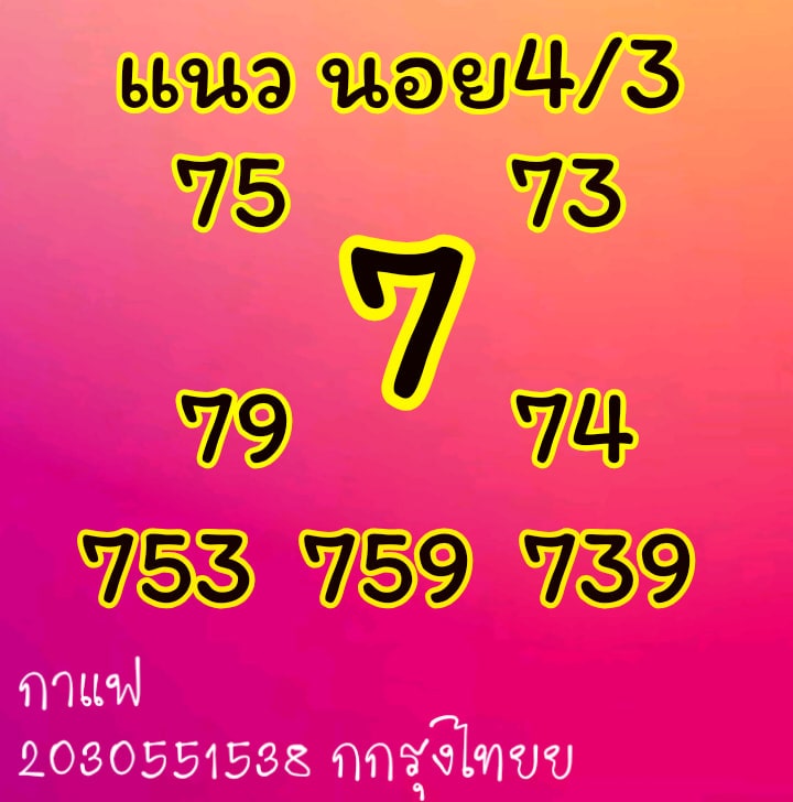 แนวทางหวยฮานอย 4/3/64 ชุดที่11