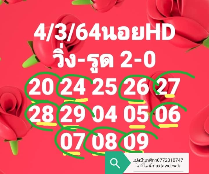 แนวทางหวยฮานอย 4/3/64 ชุดที่10