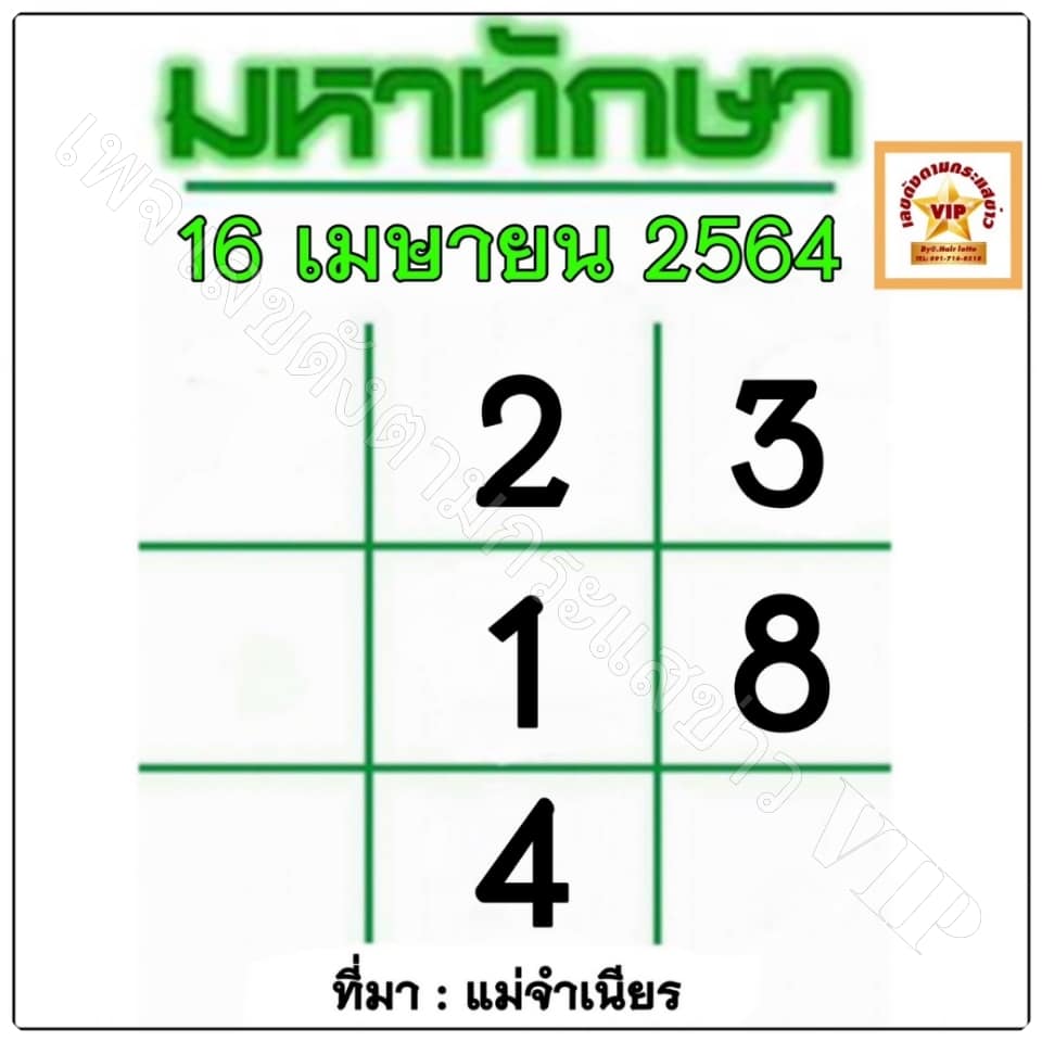 มหาทักษา 16/4/64