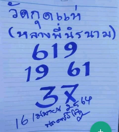 หวยวัดกุดแห่ 16/4/64