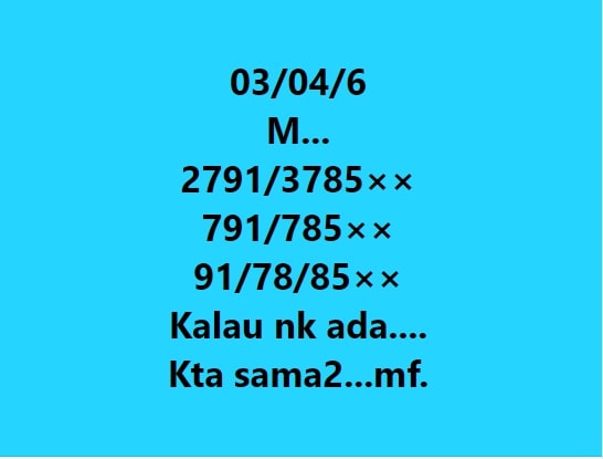 แนวทางหวยมาเลย์ 3/4/64 ชุดที่12