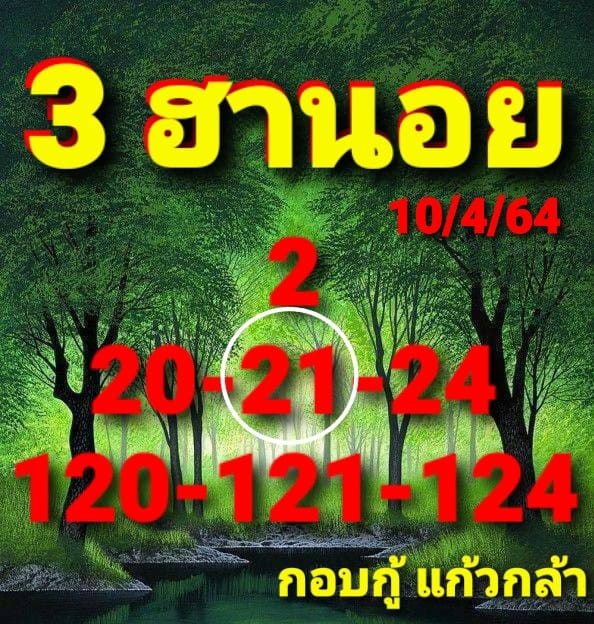 แนวทางหวยฮานอย 10/4/64 ชุดที่4