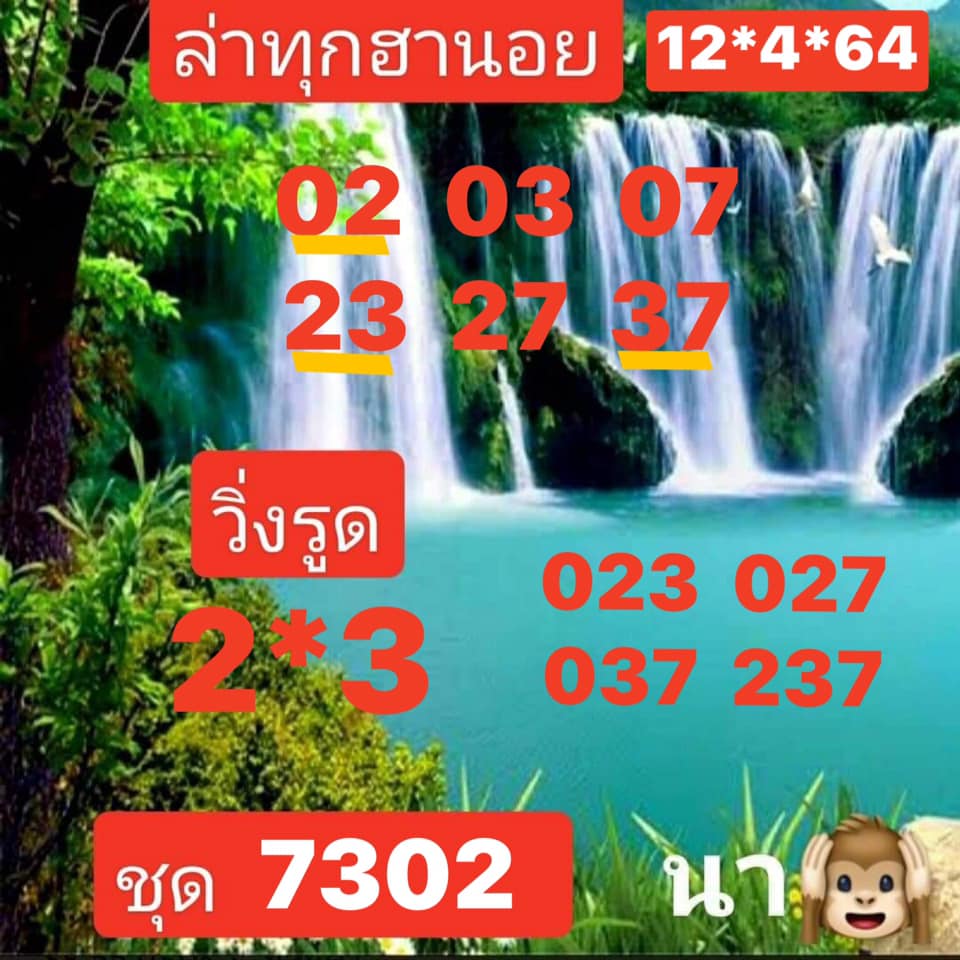 แนวทางหวยฮานอย 12/4/64 ชุดที่1