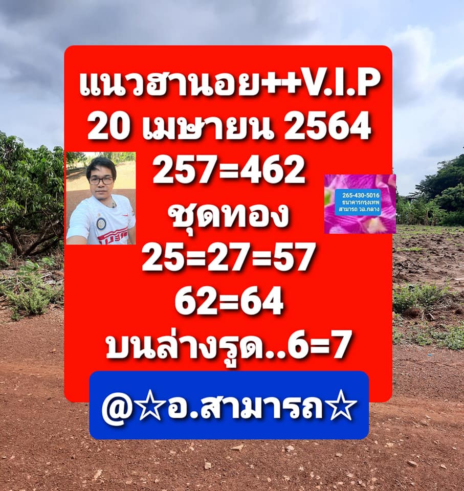 แนวทางหวยฮานอย 20/4/64 ชุดที่11