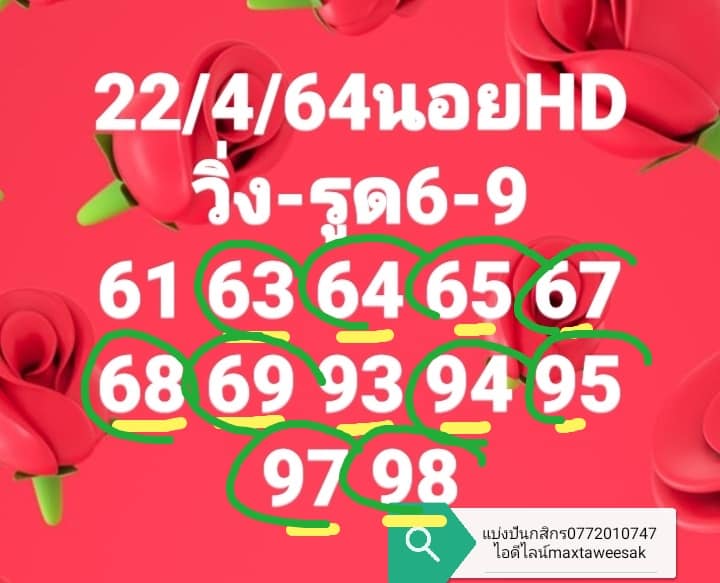 แนวทางหวยฮานอย 22/4/64 ชุดที่8