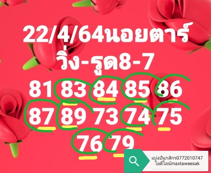 แนวทางหวยฮานอย 22/4/64 ชุดที่9