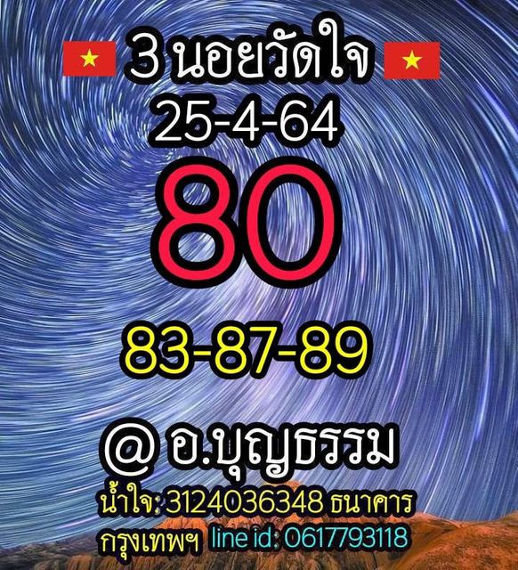 แนวทางหวยฮานอย 25/4/64 ชุดที่5