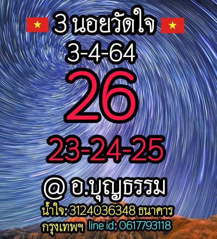 แนวทางหวยฮานอย 3/4/64 ชุดที่8