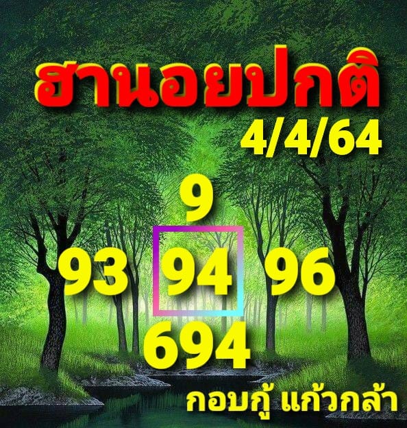 แนวทางหวยฮานอย 4/4/64 ชุดที่2