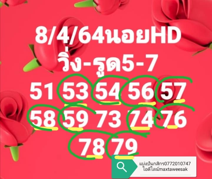 แนวทางหวยฮานอย 8/4/64 ชุดที่10