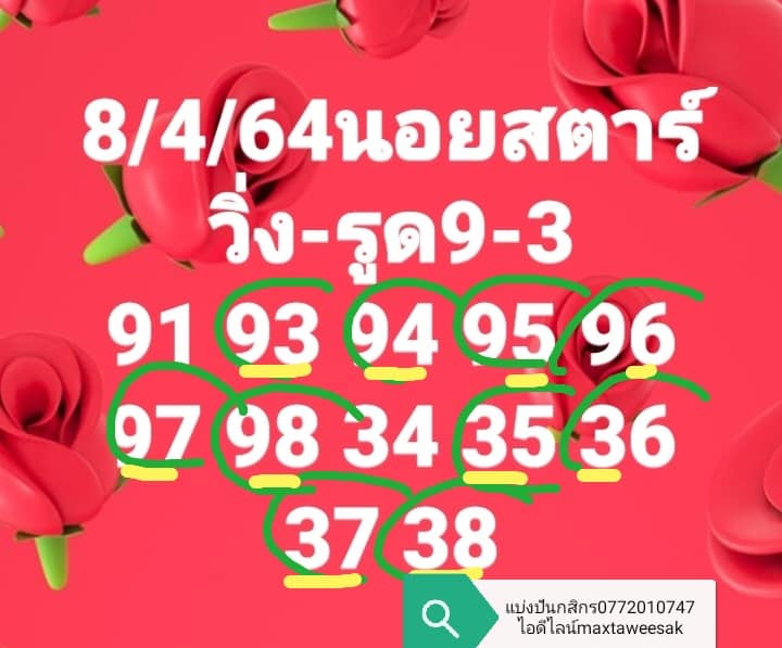 แนวทางหวยฮานอย 8/4/64 ชุดที่9