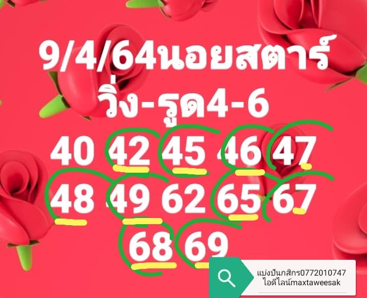 แนวทางหวยฮานอย 9/4/64 ชุดที่1