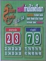 หวยมังกรเมรัย 1/6/64