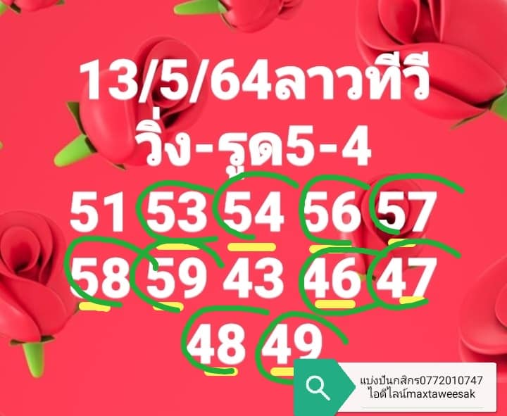 แนวทางหวยลาว 13/5/64 ชุดที่7