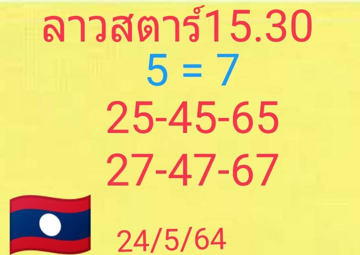 แนวทางหวยลาว 24/5/64 ชุดที่2