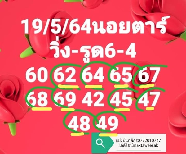 แนวทางหวยฮานอย 19/5/64 ชุดที่7