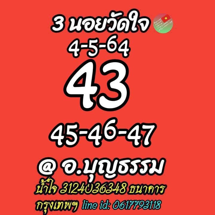 แนวทางหวยฮานอย 4/5/64 ชุดที่4