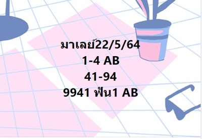 แนวทางหวยมาเลย์ 22/5/64 ชุดที่10