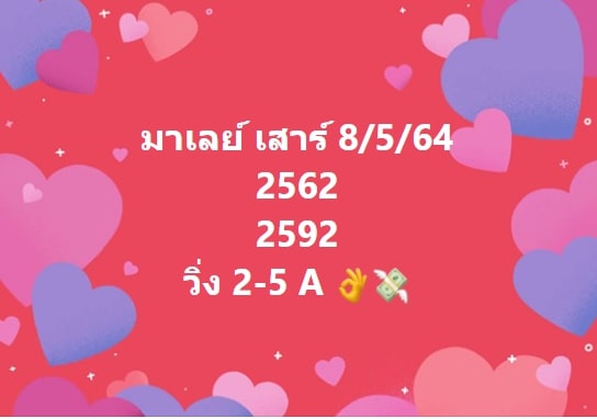 แนวทางหวยมาเลย์ 8/5/64 ชุดที่10