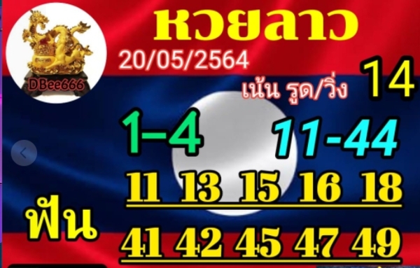 แนวทางหวยลาว 20/5/64 ชุดที่8